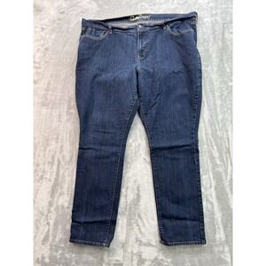 Old Navy Jeans Womens Plus Sz 18 Regular Dark Blue Skinny Stretch Beach Walking